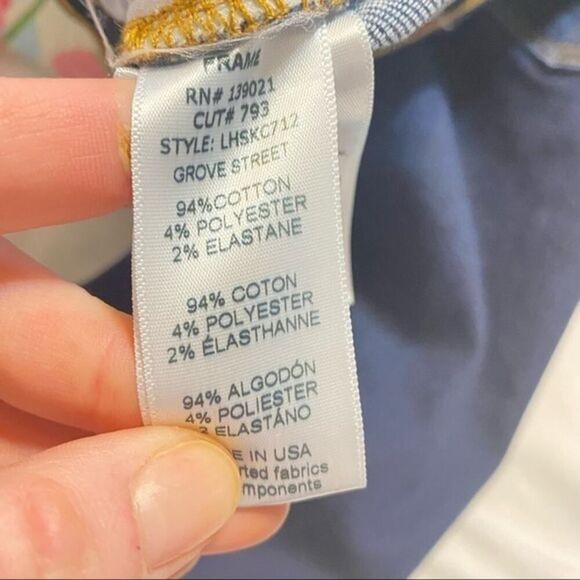 FRAME Denim Medium Wash Le High Skinny Crop Grove Street Jeans Size 27 - Picture 12 of 12